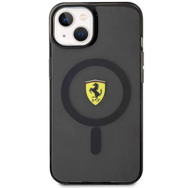Case Ferrari FEHMP14SURKK iPhone 14 6.1" black/black hardcase Translucent MagSafe Case