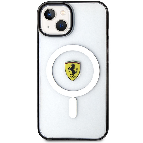 Case Ferrari FEHMP14MURKT iPhone 14 Plus 6.7" clear/transparent hardcase Outline MagSafe Case
