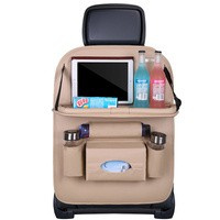 Auto-Organizer für den Sitz klappbares Regal Mini-Autotisch beige
