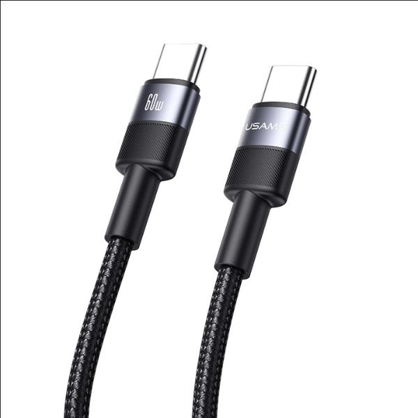 USAMS Kabel  USB-C na USB-C set 30szt.   60W 1,2m pleciony SJ724ZJ01 (US-SJ724 )