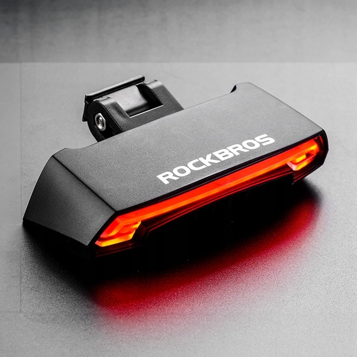 Rockbros LKWD-R1 Fahrradrücklicht mit Laser und Fernbedienung + Micro-USB-Kabel – USB-A – Schwarz