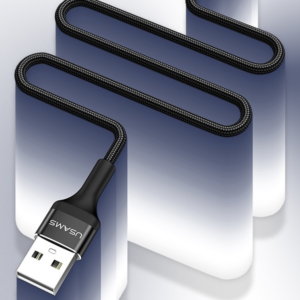Cavo USAMS intrecciato MicroUSB 2A 1.2m U5 SJ224USB01 US-SJ224 Nero