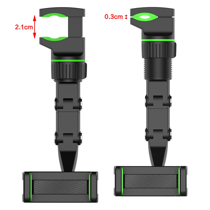 Soporte de espejo retrovisor de coche ajustable para smartphone