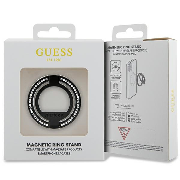 Guess MagSafe Porte-bague GUMRSALDGK noir/noir Strass