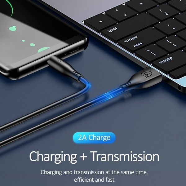 Câble USAMS USB-C 2A Fast Charge 1m Noir