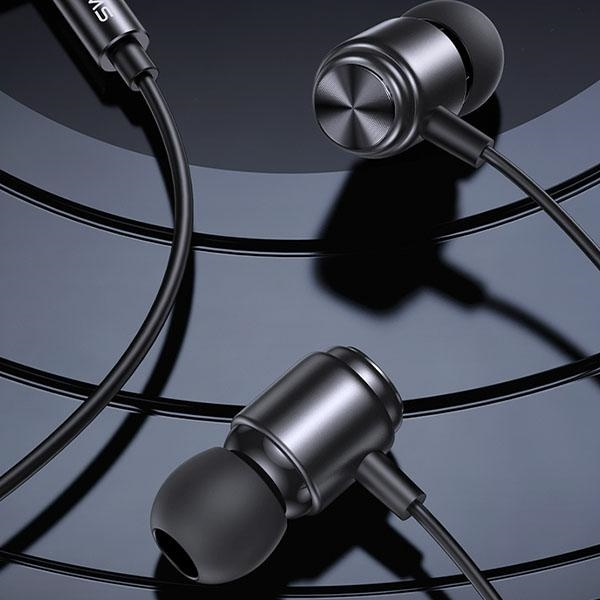 USAMS Casque jack stéréo EP-44 3,5 mm rouge/rouge HSEP4402 (US-SJ548)