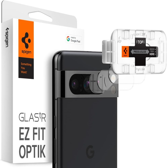 Camera Cover Spigen Optik.tr "ez Fit" Camera Protector 2-pack Google Pixel 8 Pro Crystal Clear