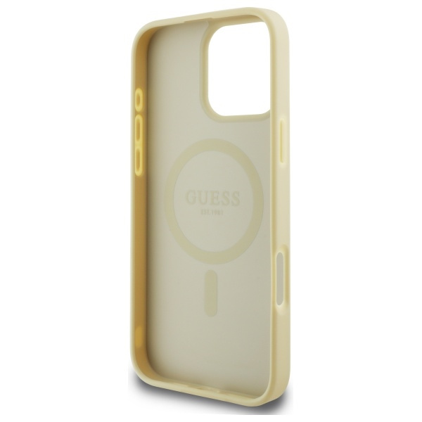 Etui Guess iPhone 16 Pro Max 6,9" złoty/gold HC MagSafe Safiano Peony Classic Logo