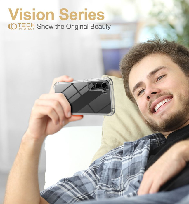 Telefontok Technikai védelem Kevlar Galaxy S23 Plus Clear Case