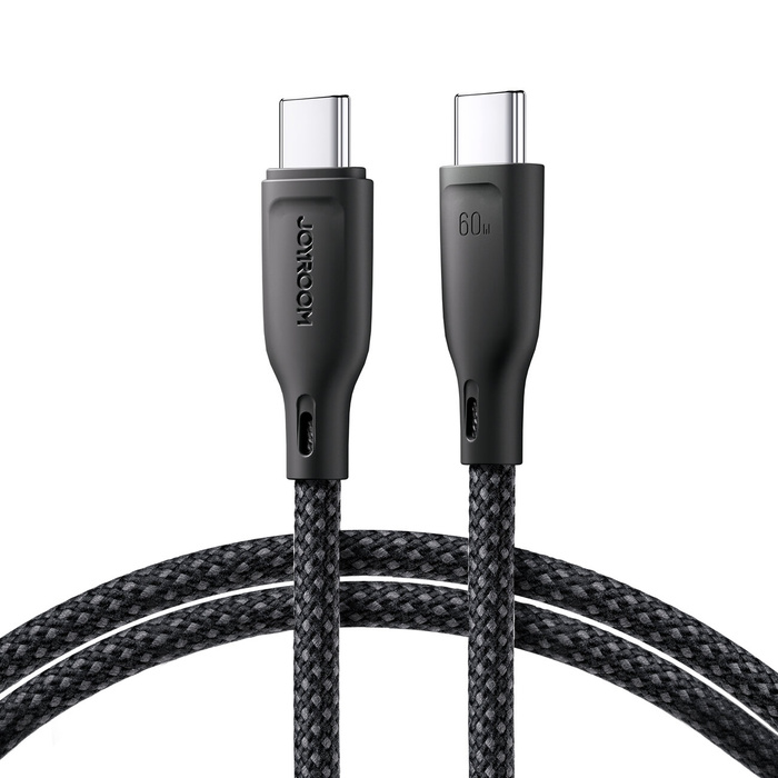 Joyroom Multi-Color Series SA34-CC3 Kabel USB-C / USB-C 60W rychlý přenos 1 m – černý