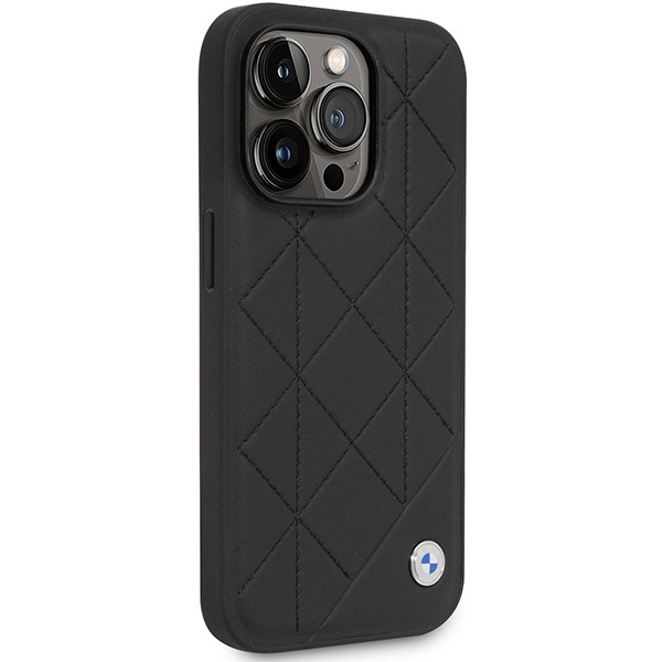 Funda BMW BMHCP14L22RQDK iPhone 14 Pro 6.1" Negro/Negro Piel Acolchada