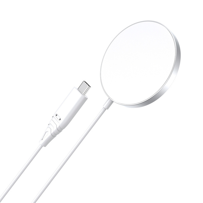 Choetech indukční nabíječka 15W s USB C kabelem bílá (T518-F)