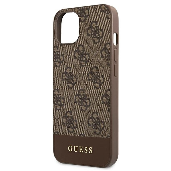 Cover GUESS Apple iPhone 13 Mini 4G Stripe Collection Brown Hardcase