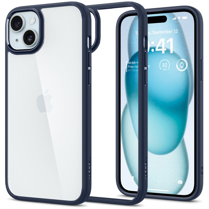 Coque Spigen Ultra Hybrid iPhone 15 Bleu marine