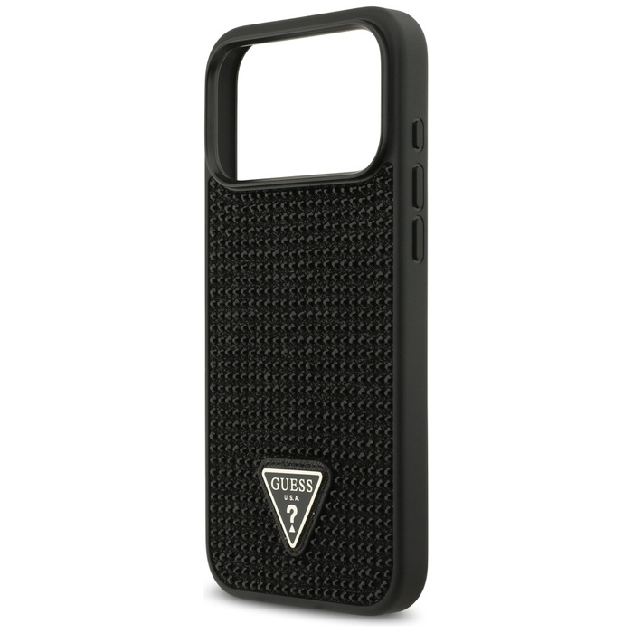 Etui Guess Rhinestone Triangle Logo do   iPhone 17 Pro Max czarny