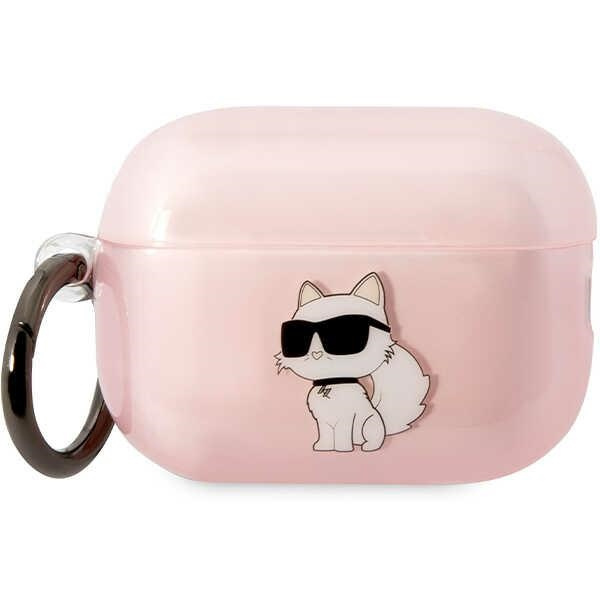 Funda Karl Lagerfeld KLAP2HNCHTCP Airpods Pro 2 funda rosa/rosa Iconic Choupette Case