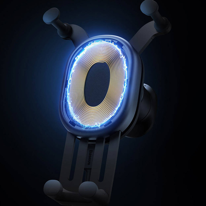 Baseus car holder with built-in 15W inductive charger for air vent black