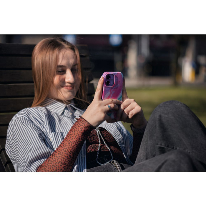 Etui na iPhone 16 PRO MAX Forcell F-Protect Mirage zgodny z MagSafe Military Drop-Test pink marble