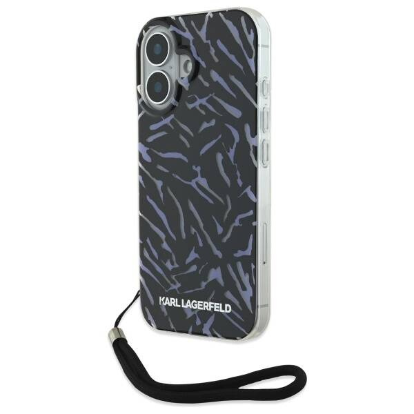 Etui Karl Lagerfeld iPhone 16 6.1" fioletowy/purple Zebra With Cord