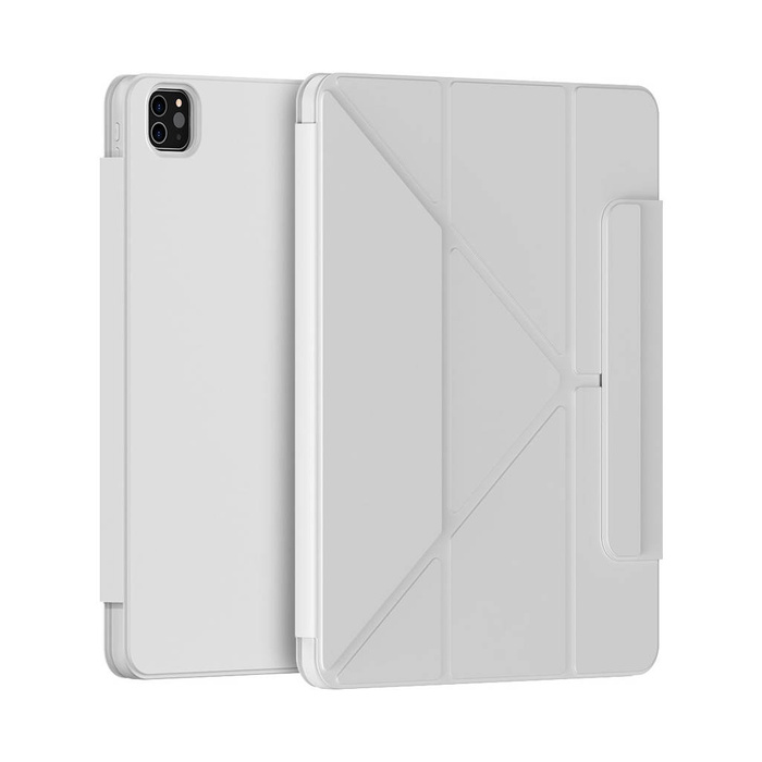 Baseus Safattach Y-Type Case für iPad Pro 12.9 "2018/2020/2021 Hülle mit Standfuß weiß (ARCX010102)