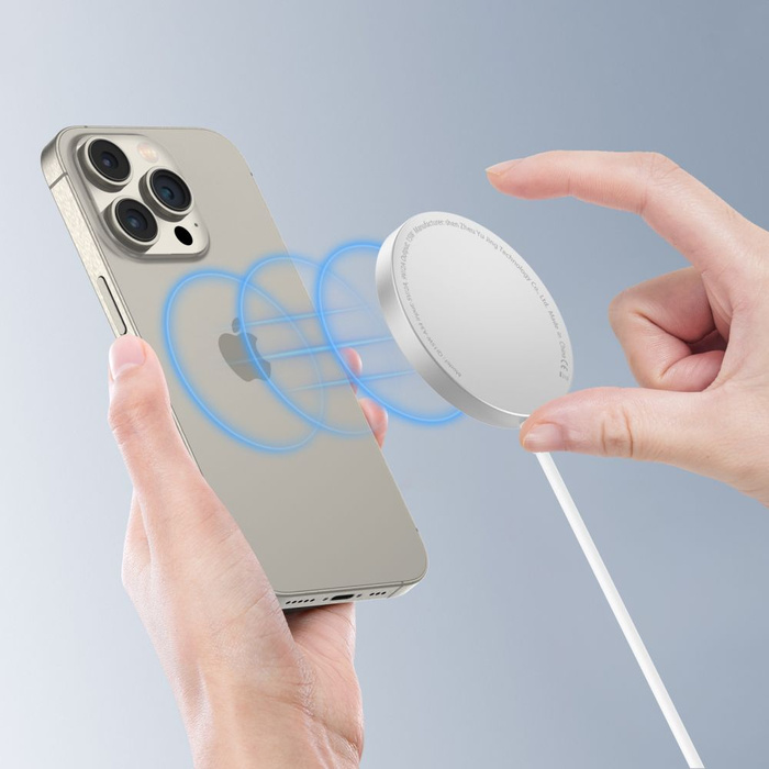 TECH-PROTECT QI15W-A34 MAGNETIC MAGSAFE WIRELESS CHARGER WHITE