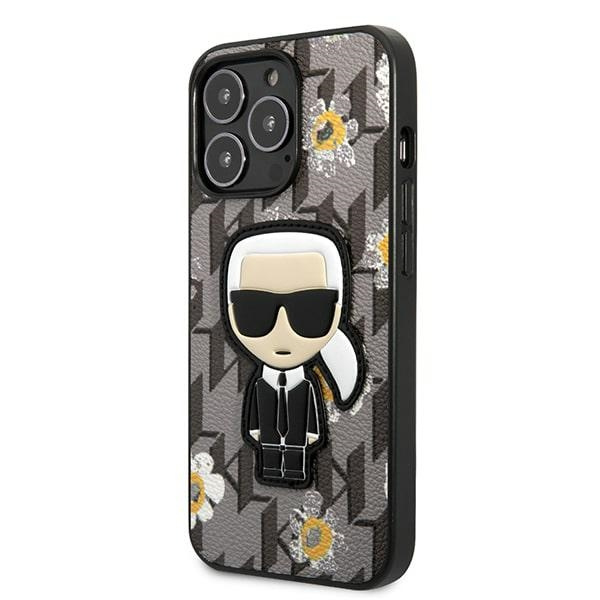Case KARL LAGERFELD Apple iPhone 13 13 Pro Flower Iconik Karl Grey Case