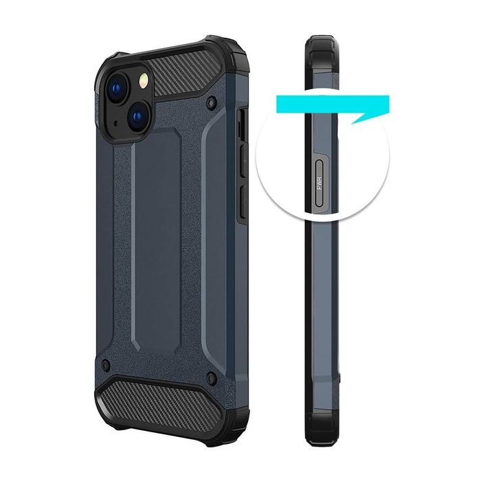 Coque Hybrid Armor pour iPhone 14 coque hybride blindée bleu