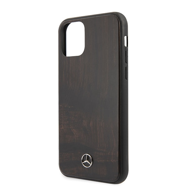 Puzdro MERCEDES Apple iPhone 11 Pro Wood Line Rosewood Brown Case