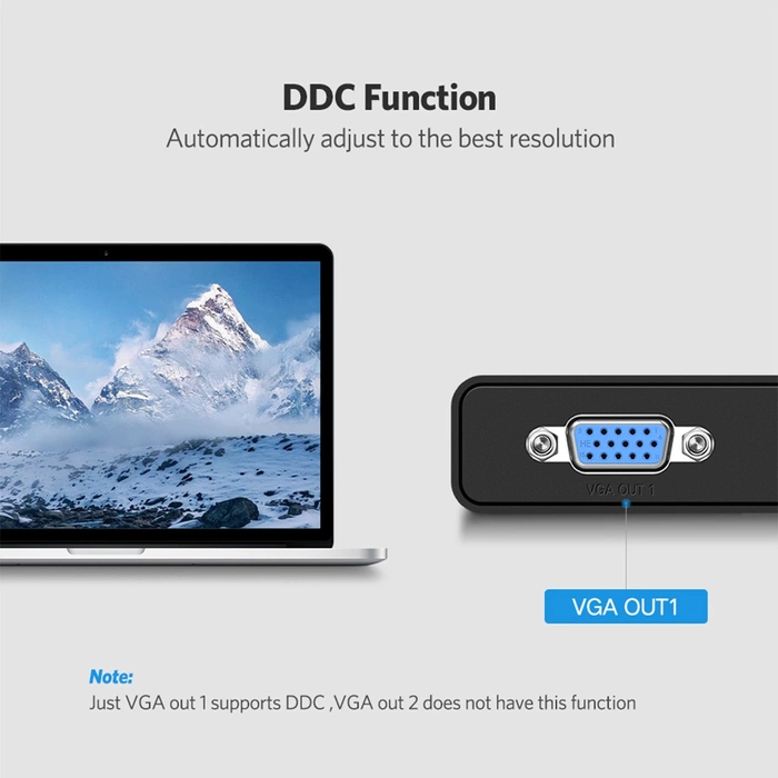 UGREEN Video rozbočovač VGA na 2x VGA 40254 1m čierny