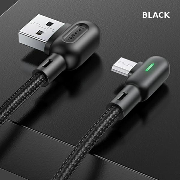 Cavo Angolare USAMS USB-A MicroUSB U57 1.2m 2A Nero