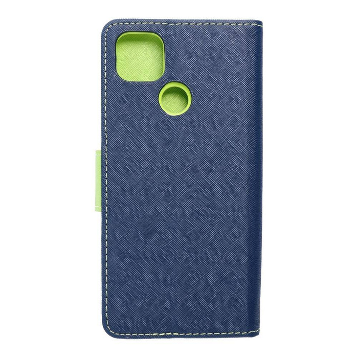 ETUI Pouzdro Fancy Book pro MOTOROLA MOTO G9 POWER navy blue / limetková KAZETA