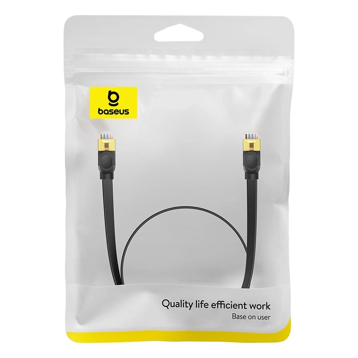 Baseus Cat 7 UTP Ethernet RJ45 Cable Flat 0,5m black