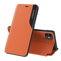 Eco Leather View Case elegantní pouzdro pouzdro s klopou a funkcí stojánku iPhone 13 oranžové