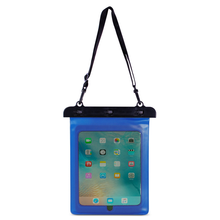 Custodia impermeabile per tablet in PVC - blu