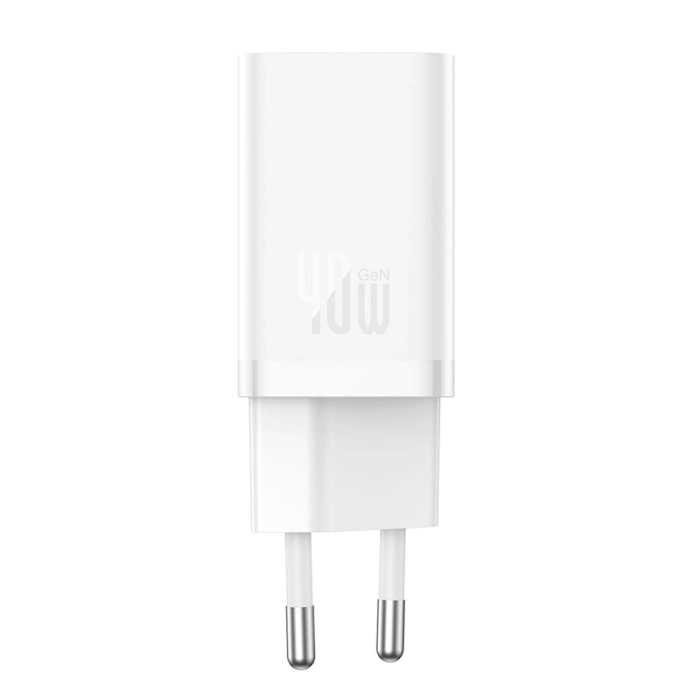 Ładowarka sieciowa Baseus GaN5 Pro 40W 2xUSB-C - biała