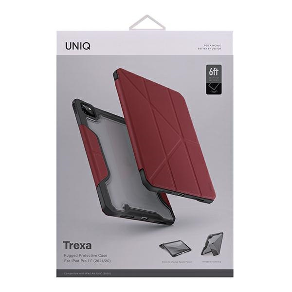 Case UNIQ Apple iPad Pro 11 2021 2020 Trexa Antimicrobial Red Case