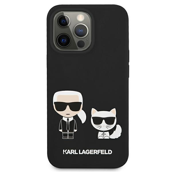 Coque KARL LAGERFELD Apple iPhone 13 Pro Silicone Karl &amp; Choupette Black Hardcase