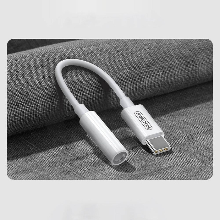 Joyroom 3,5 mm mini jack to USB Type C headphone adapter white (SH-C1)