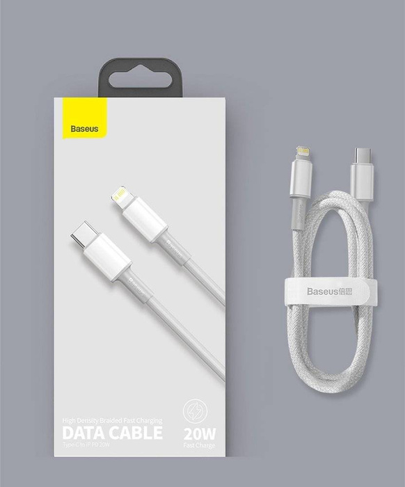 Baseus USB Type C cable - Lightning Fast Charging Power Delivery 20 W 2 m white (CATLGD-A02)