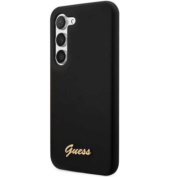 Obal Guess GUHCS23MSLSMK S23 Plus S916 černá/černá tvrdácase Silikonová Vintage Gold Logo