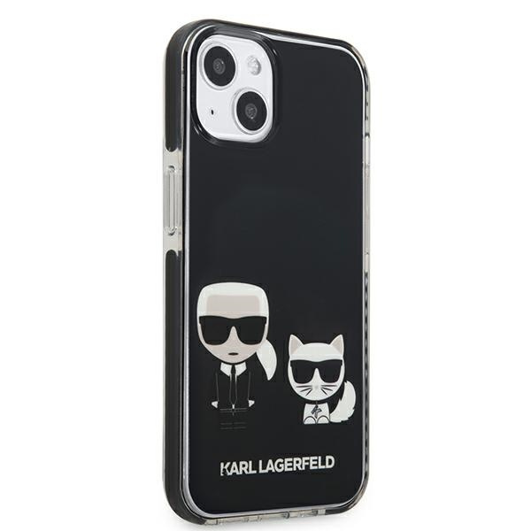Hülle KARL LAGERFELD Apple iPhone 13 Mini Karl&amp;Choupette Schwarz Hartcase