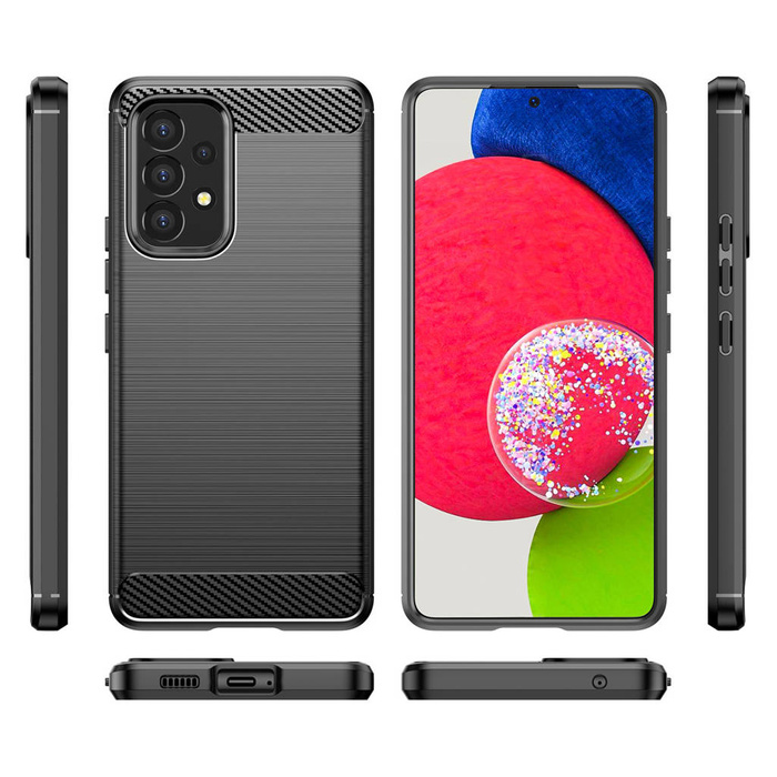 Carbon Case flexibilní pouzdro kryt Samsung Galaxy A53 5G černý