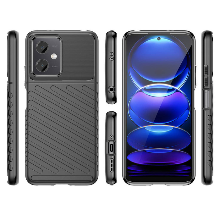 Silikonové pouzdro Thunder Case Xiaomi Poco X5 5G / Redmi Note 12 5G černé