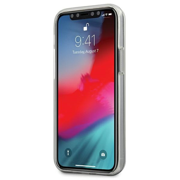 Puzdro GUESS Apple iPhone 12 Mini Triangle Collection GUHCP12SPCUCTLBK Čierny pevný obal