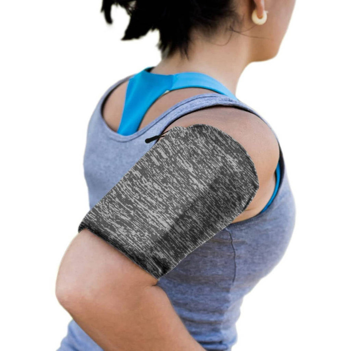 Brazalete tejido elástico gris Brazalete fitness running XL