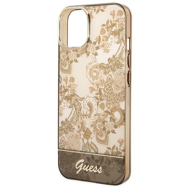 Guess GUHCP14SHGPLHC iPhone 14 6.1" ochre hardcase Porcelain Collection