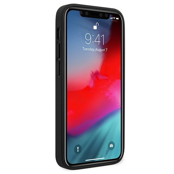 Hülle FERRARI Apple iPhone 12 mini Off Track Gesteppt Schwarz Hardcase