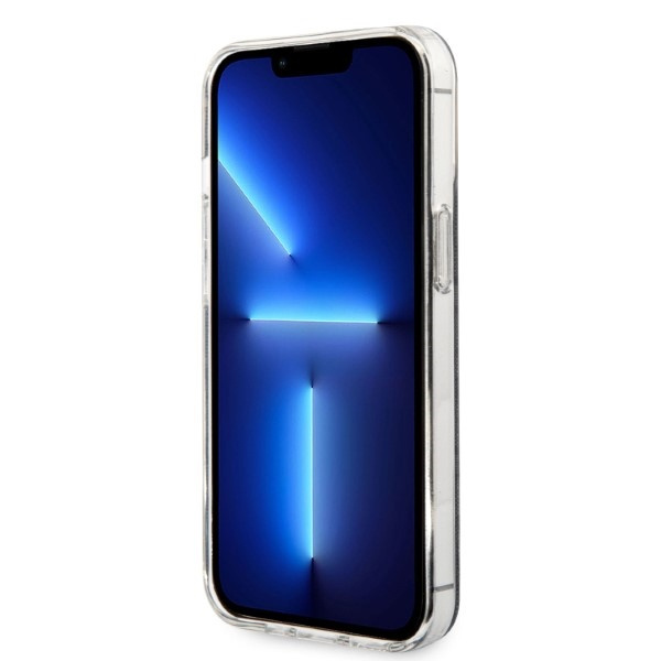 Sada Pouzdro Guess Case+ nabíječka iPhone 13 Pro černá/černá pevná case 4G Tisk MagSafe