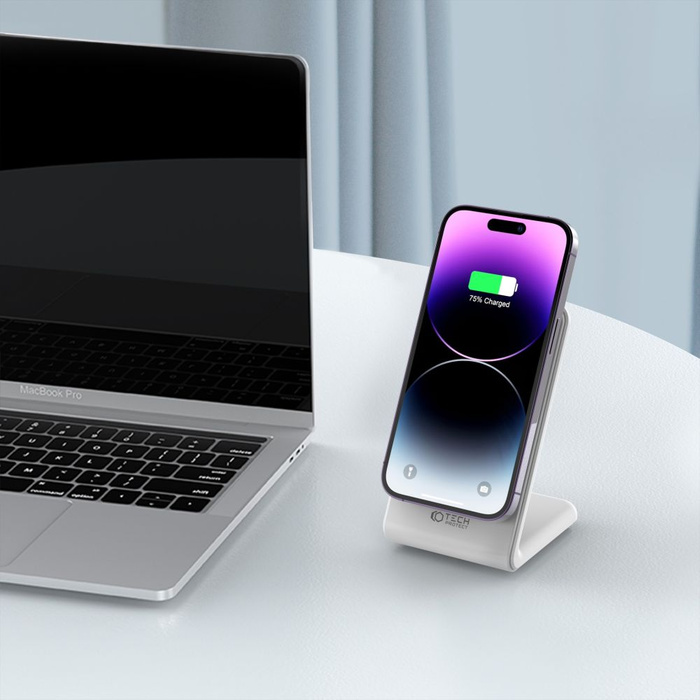 TECH-PROTECT QI15W-A23 MagNETIC MagSafe DRAHTLOSES LADEGERÄT WEISS