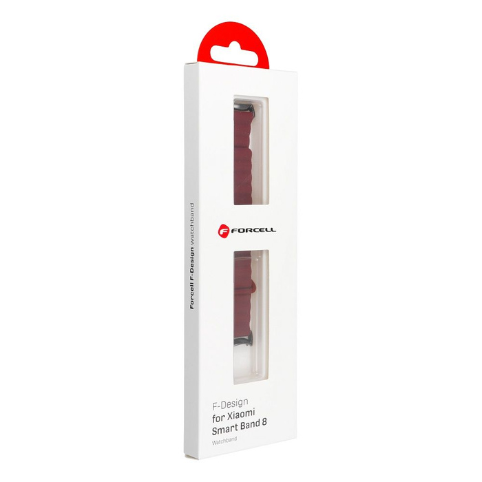FORCELL F-DESIGN FX8 pasek do XIAOMI Mi Band 8 bordowy